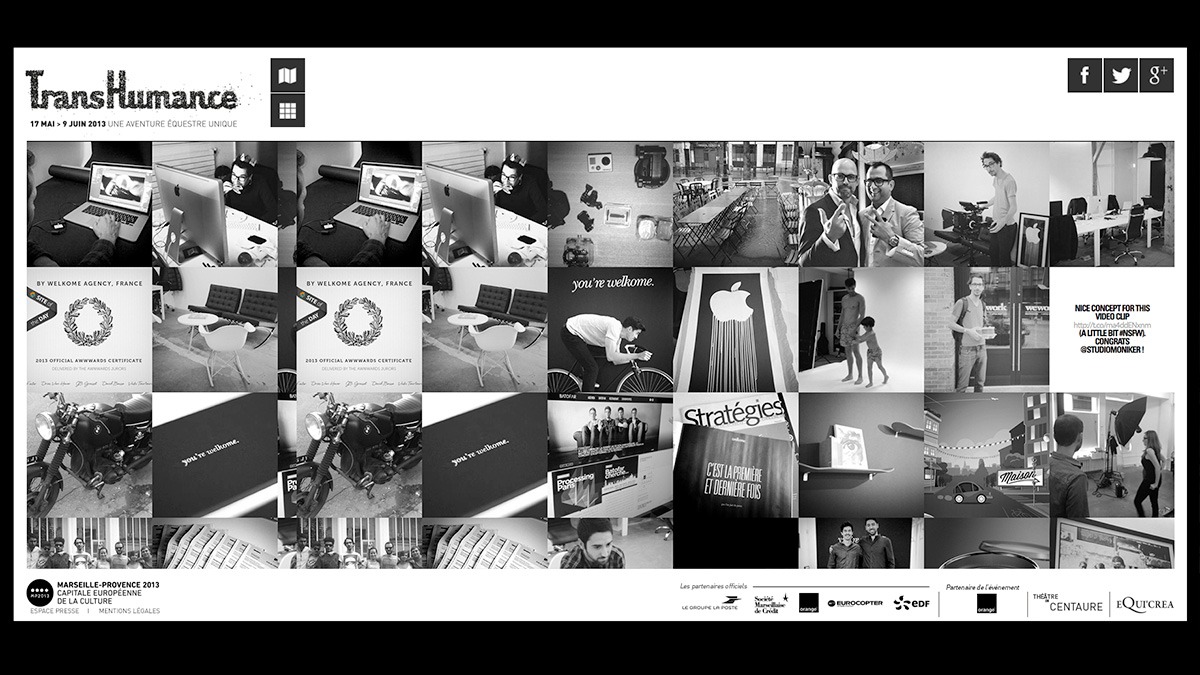 Conception & Webdesign Transhumance Instagram